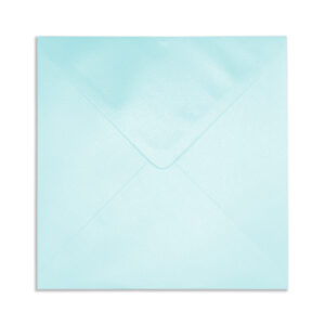 130mm Square Pearlescent Baby Blue Envelopes