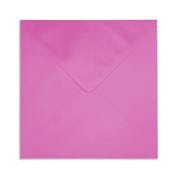 bright_pink_square_pearlescent_envelopes_closed_flap 130mm Square Pearlescent Bright Pink Envelopes