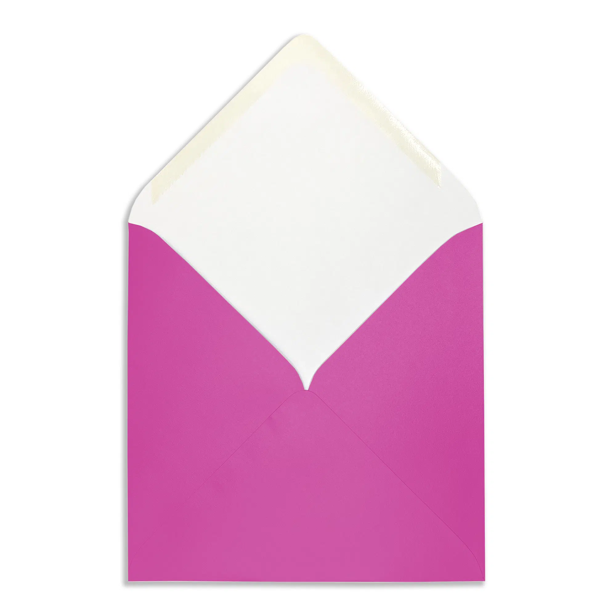 155mm Square Pearlescent Bright Pink Envelopes (100gsm) 2 bright_pink_square_pearlescent_envelopes_open_flap
