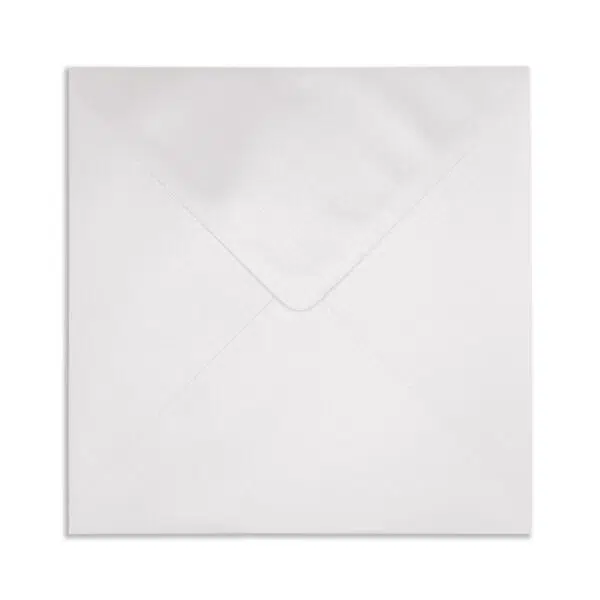 snow_white_square_pearlescent_envelopes_closed_flap 130mm Square Pearlescent Snow White Envelopes