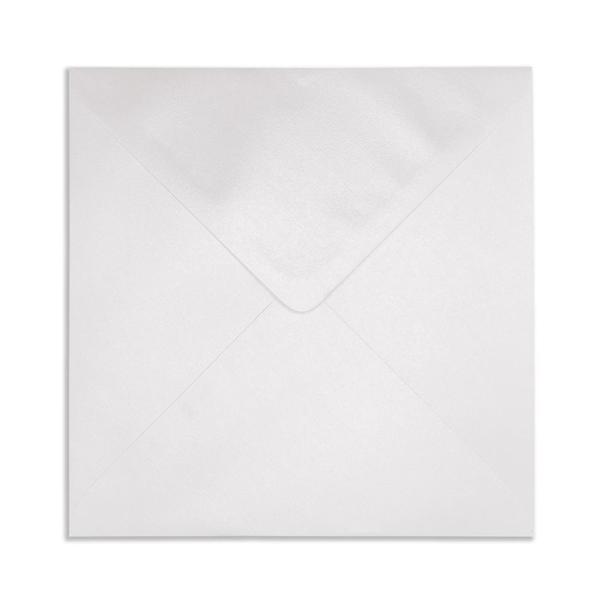 155mm Square Pearlescent Snow White Envelopes (100gsm) 1 snow_white_square_pearlescent_envelopes_closed_flap