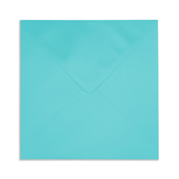 130mm Square Pearlescent Turquoise Envelopes