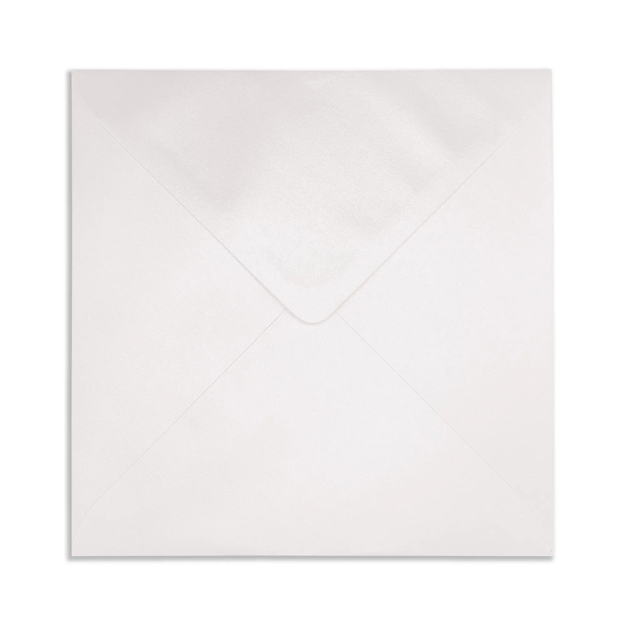 130mm Square Pearlescent White Envelopes (100gsm) 1 white_square_pearlescent_envelopes_closed_flap