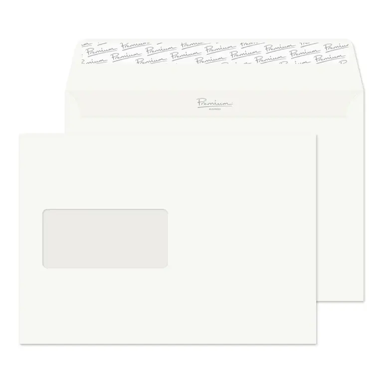 C5 Oyster Wove Premium Business Peel & Seal Window Wallet Envelopes (120gsm)