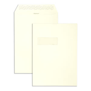 C4 Cream Wove Peel & Seal Window Wallet Envelopes