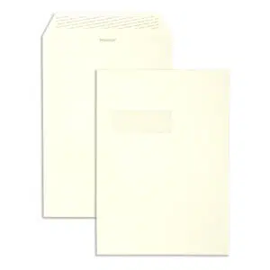 C4 Cream Wove Peel & Seal Window Wallet Envelopes