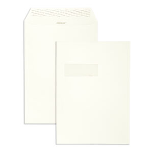 C4 Oyster Wove Peel & Seal Window Wallet Envelopes