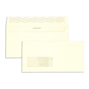 DL Cream Wove Peel & Seal Window Wallet Envelopes