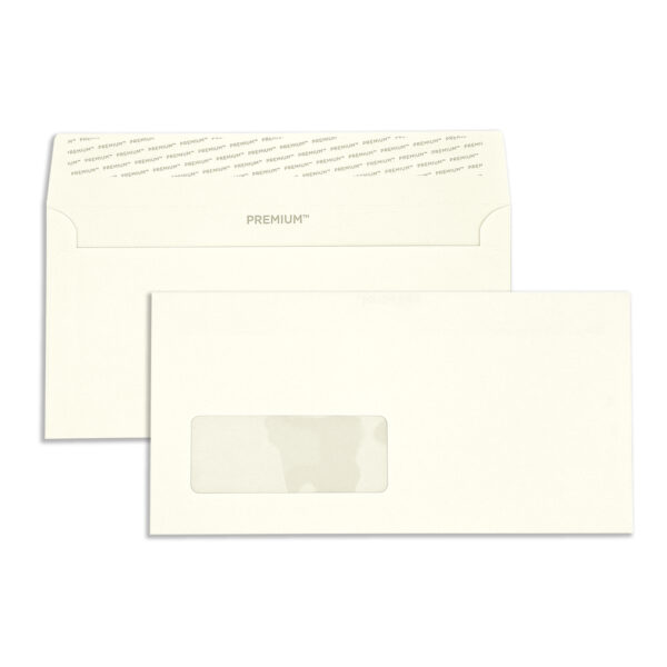 DL Oyster Wove Peel & Seal Window Wallet Envelopes
