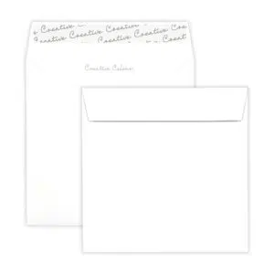 200mm Square White Peel & Seal Wallet Envelopes
