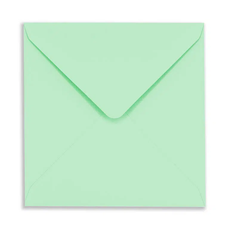 155mm Square Jade Green Envelopes