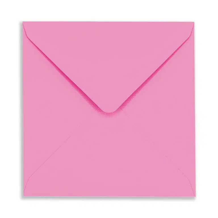 155mm Square Blossom Pink Envelopes