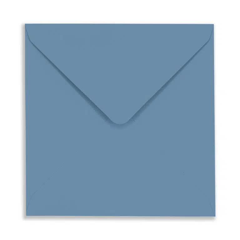 155mm Square Steel Blue Envelopes