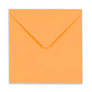 155mm Square Sunset Orange Envelopes