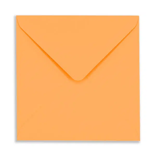 SQ-sunset_Envelope_Flap 155mm Square Sunset Orange Envelopes