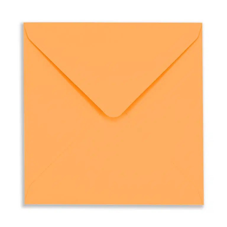 155mm Square Sunset Orange Envelopes