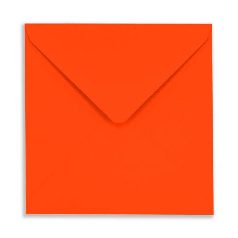 155mm Square Neon Electric Red Envelopes