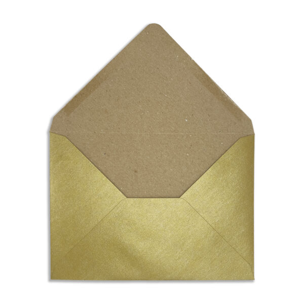133mm x 184mm Autumn Gold Recycled Kraft Pearlescent Envelopes