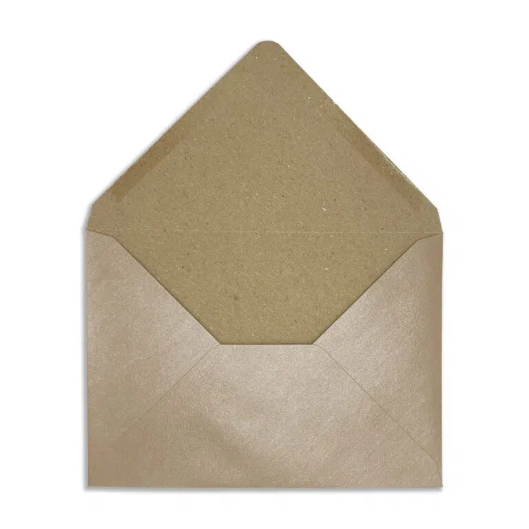 C6 Champagne Gold Recycled Kraft Pearlescent Envelopes