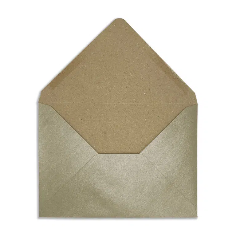 133mm x 184mm Harvest Gold Recycled Kraft Pearlescent Envelopes