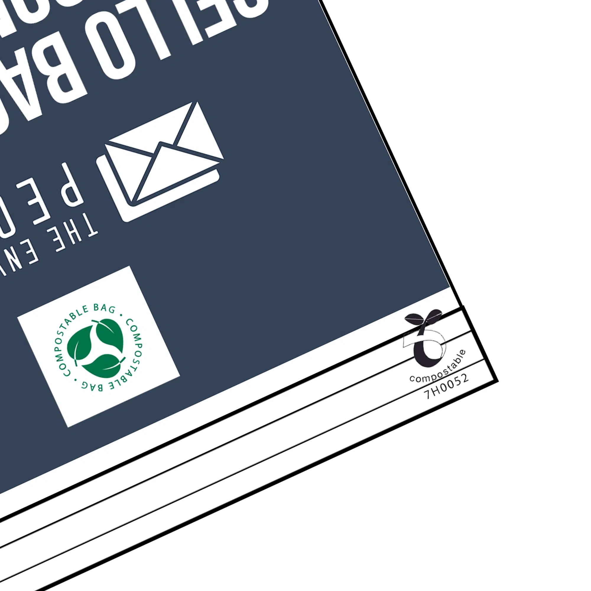Printed - Compostable Cello Bags to Fit 160mm SQ Envelopes (Peel & Seal) 2 cello_bags_to_fit_160mm_SQ_printed-upclose
