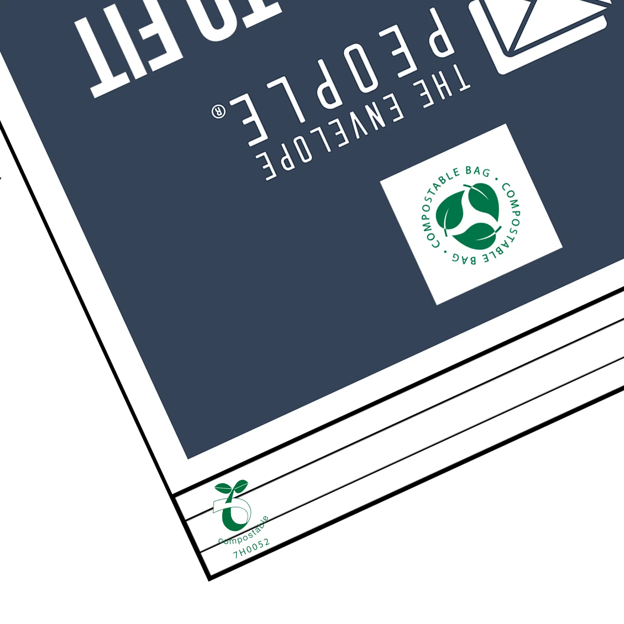 Printed - Compostable Cello Bags to Fit 125x175 Envelopes (Peel & Seal) 2 printedcompostablegreenbags