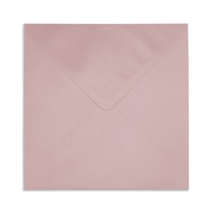 164mm Square Pearlescent Rose Gold Envelopes