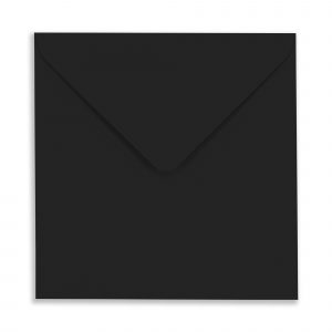 155mm Square Black Envelopes