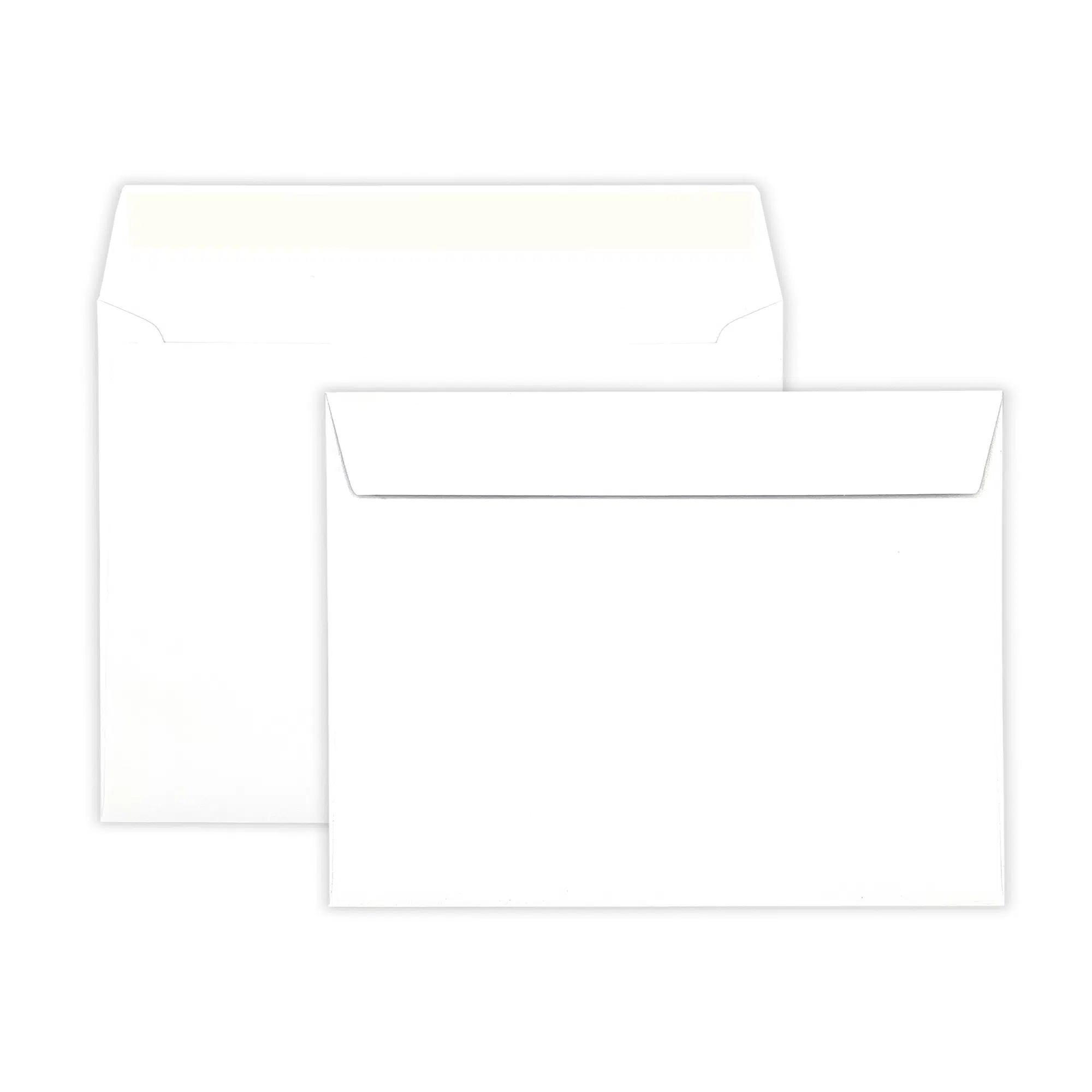 133mm x 185mm White Peel & Seal Wallet Envelopes (120gsm) 1 Rec-White_Square_gummed_Wallet_Envelopes-together
