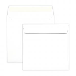 155mm Square White Gummed Wallet Envelopes