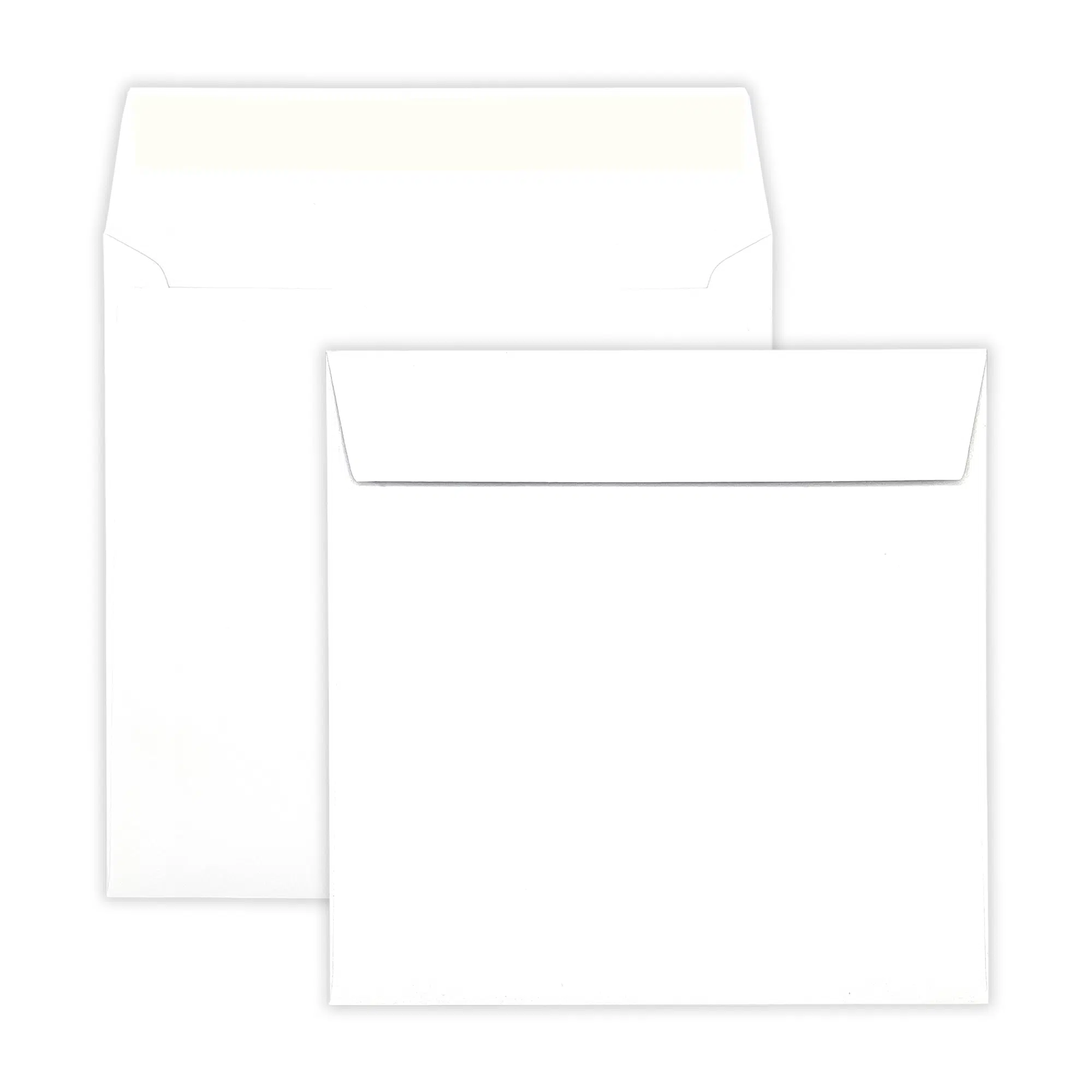 160mm Square White Peel & Seal Wallet Envelopes (100gsm) 1 White_Square_gummed_Wallet_Envelopes-together