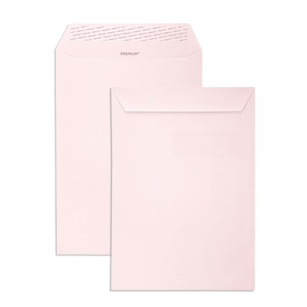 C4 Baby Pink Peel & Seal Pocket Envelopes