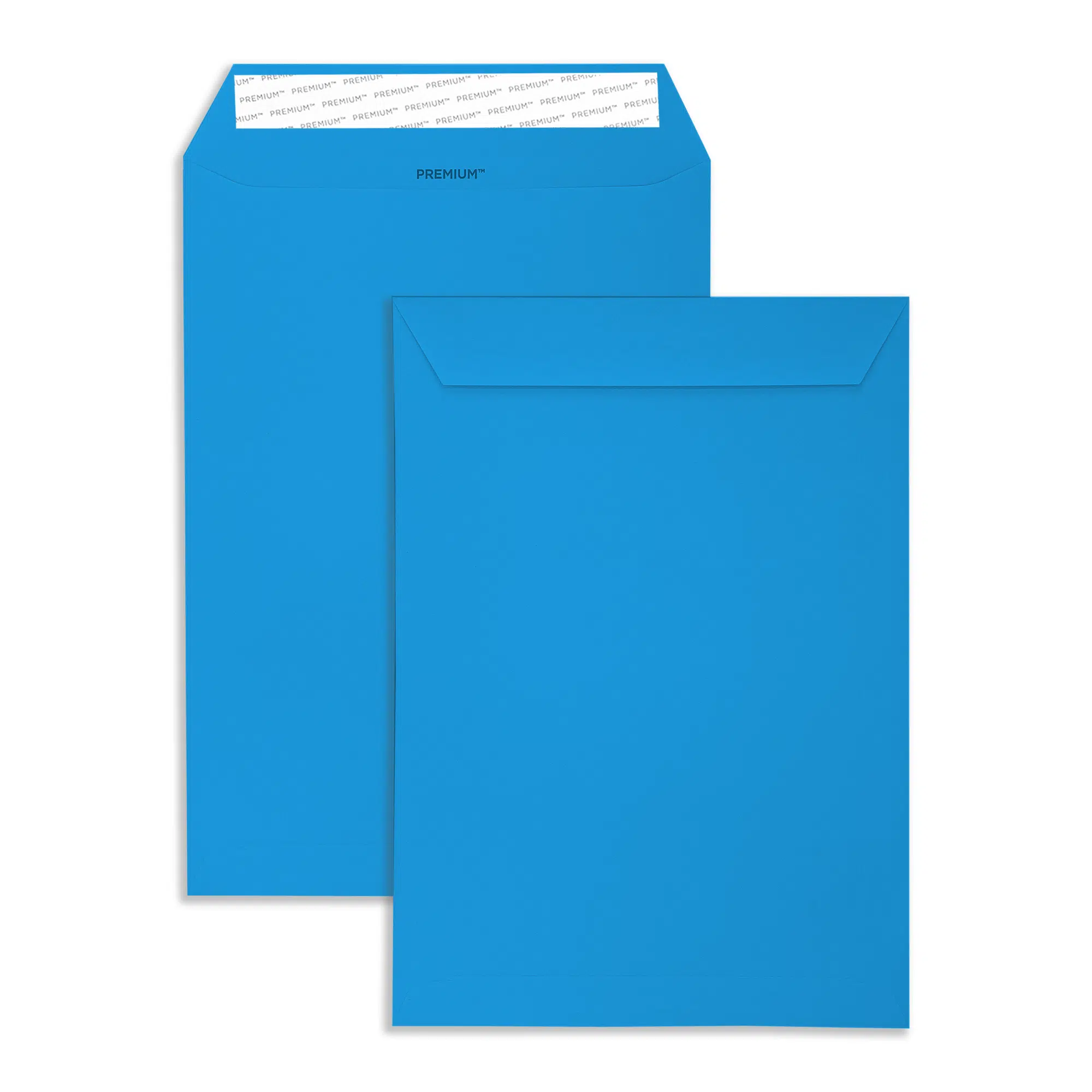 C4 Caribbean Blue Peel & Seal Pocket Envelopes (120gsm) 1 caribbean-blue-c4-pocket-envelopes-together