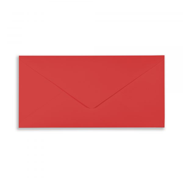 DL (110mm x 220mm) Poppy Red Envelopes