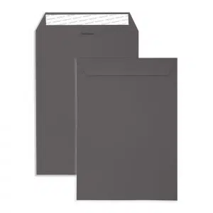 C4 Graphite Grey Peel & Seal Pocket Envelopes (120gsm) 5 C4 Graphite Grey Peel & Seal Pocket Envelopes