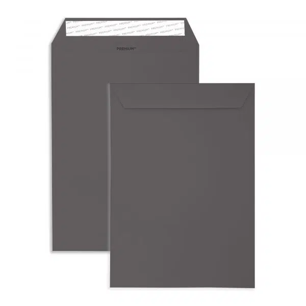 graphite-grey-c4-pocket-envelopes-together C4 Graphite Grey Peel & Seal Pocket Envelopes