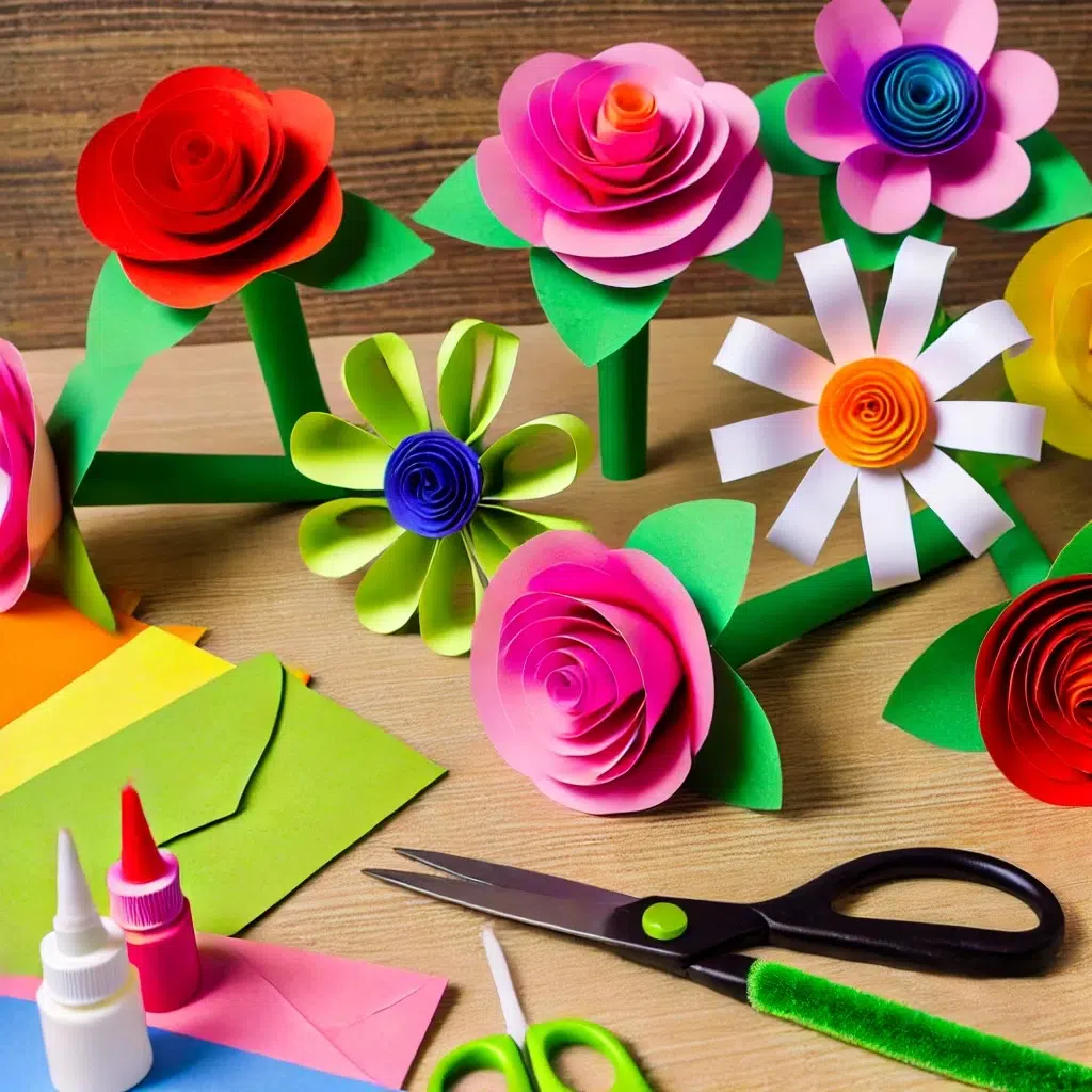 Paper Flowers from Envelopes