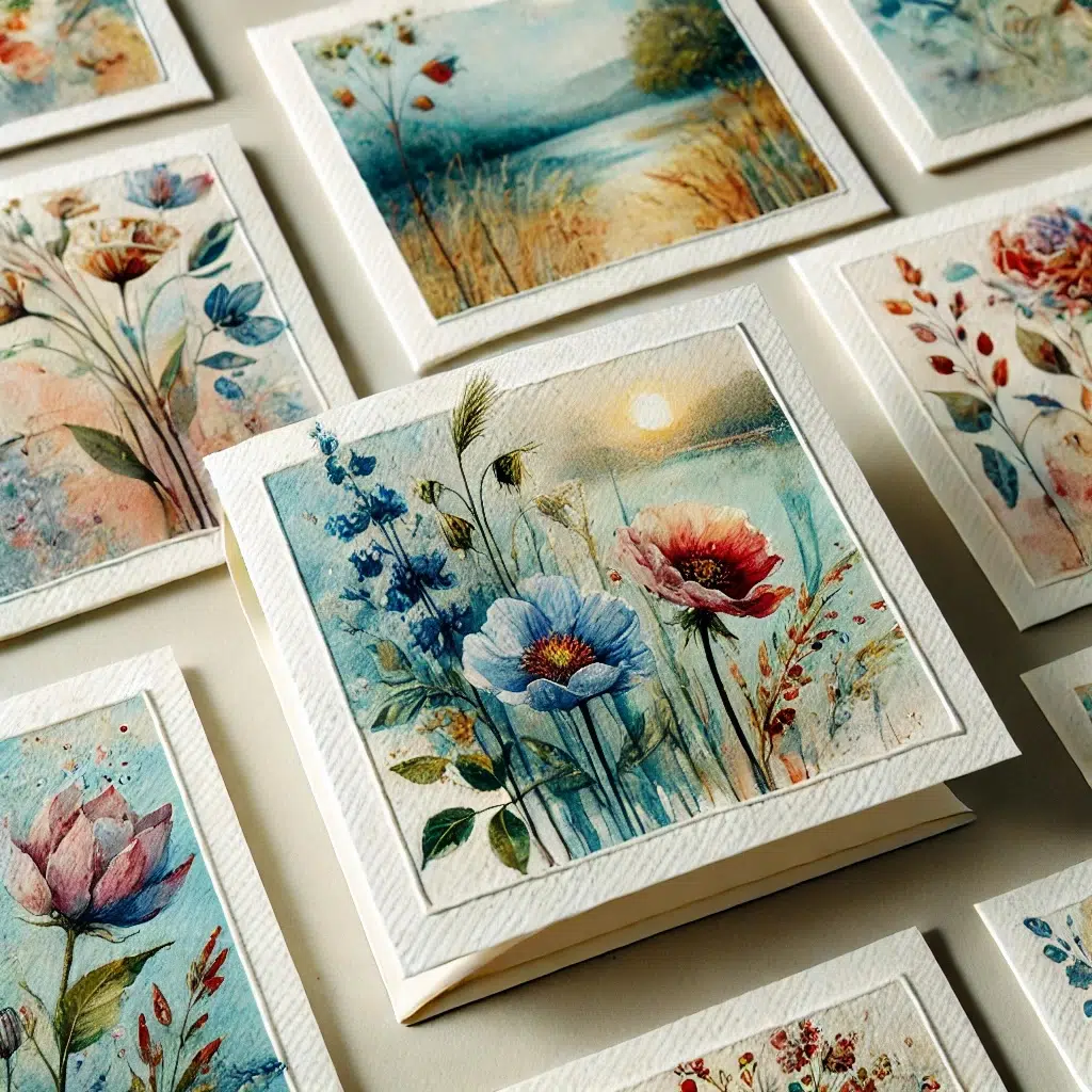 Handmade Greetings Cards with Watercolours