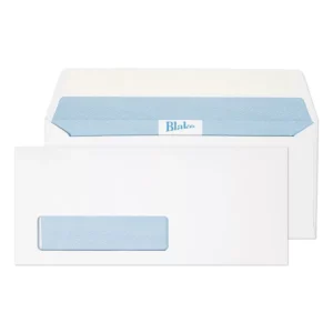 105mm x 241mm Ultra White Wove Window Peel Seal Envelopes 120gsm