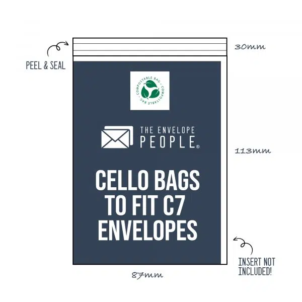 c7-cello-bags-compostable Compostable - Cello Bags to Fit C7 Envelopes