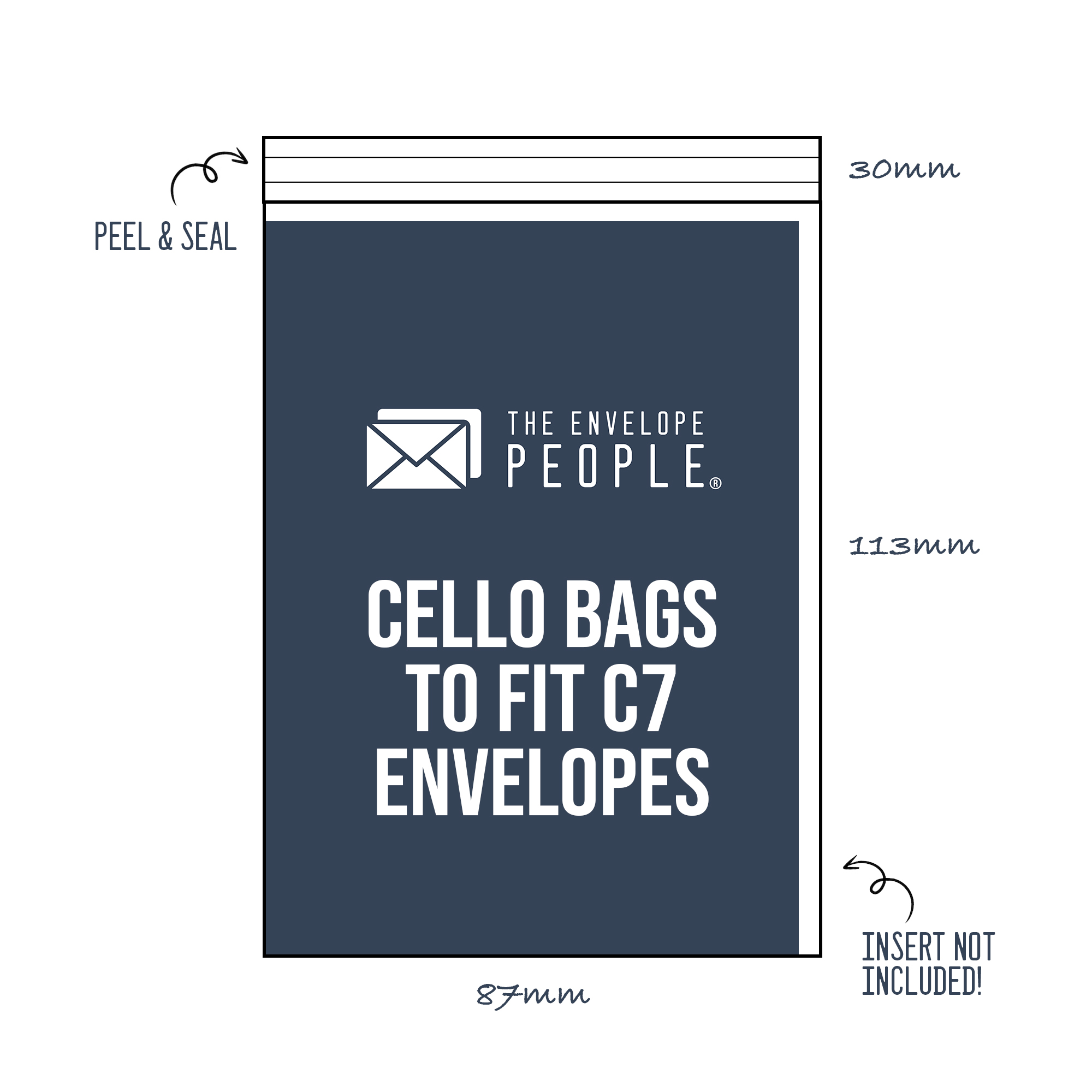 Cello Bags to Fit C7 Envelopes (Peel & Seal) 1 c7-cello-bags