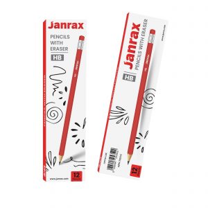 Pack of 12  HB Pencils with Erasers