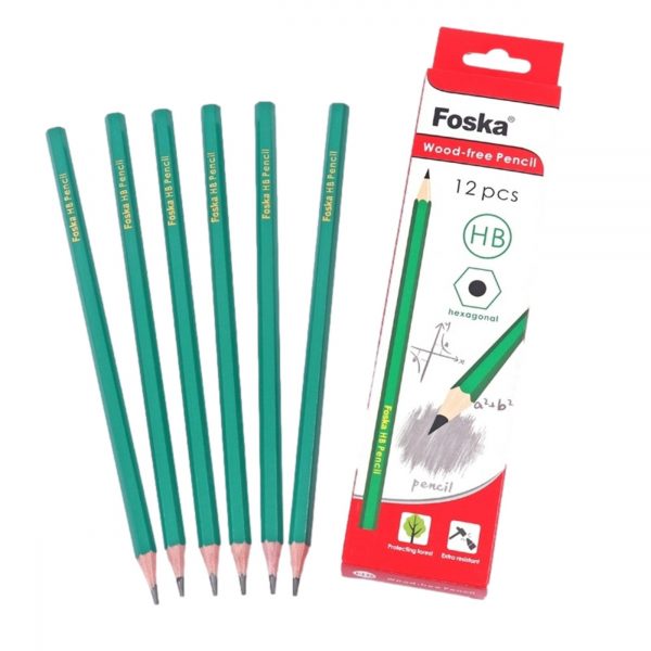 Pack Of 12 7 Wood Free Flexible Plastic Sharpened HB Pencil The Envelope People