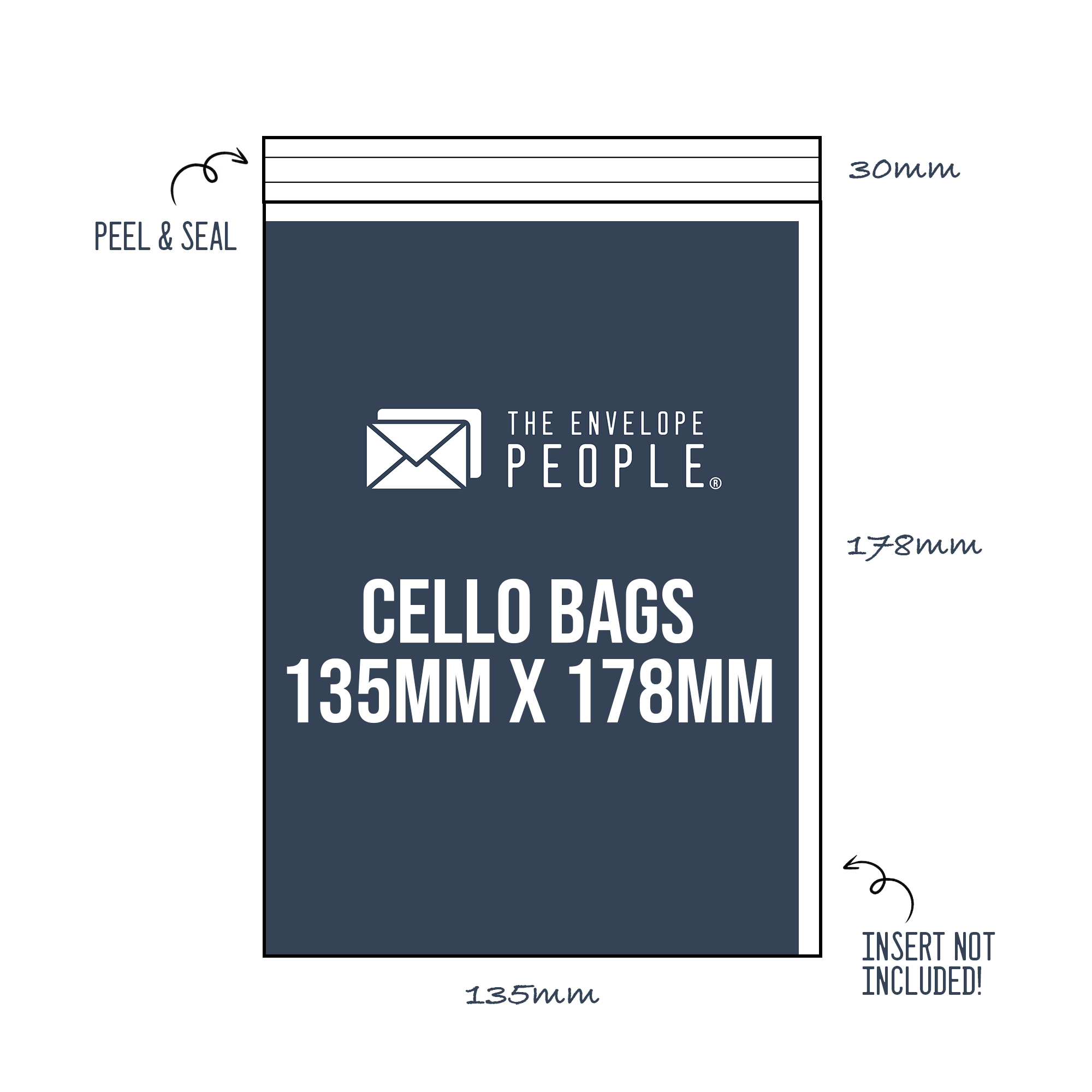 Cello Bag Size: 135mm x 178mm (Peel & Seal) 1 cello-bag-size-135mm-x-178mm-peel-seal