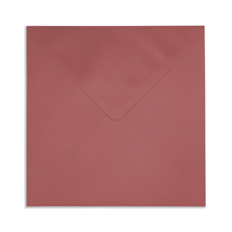 155mm Square Pearlescent Cherry Red Envelopes