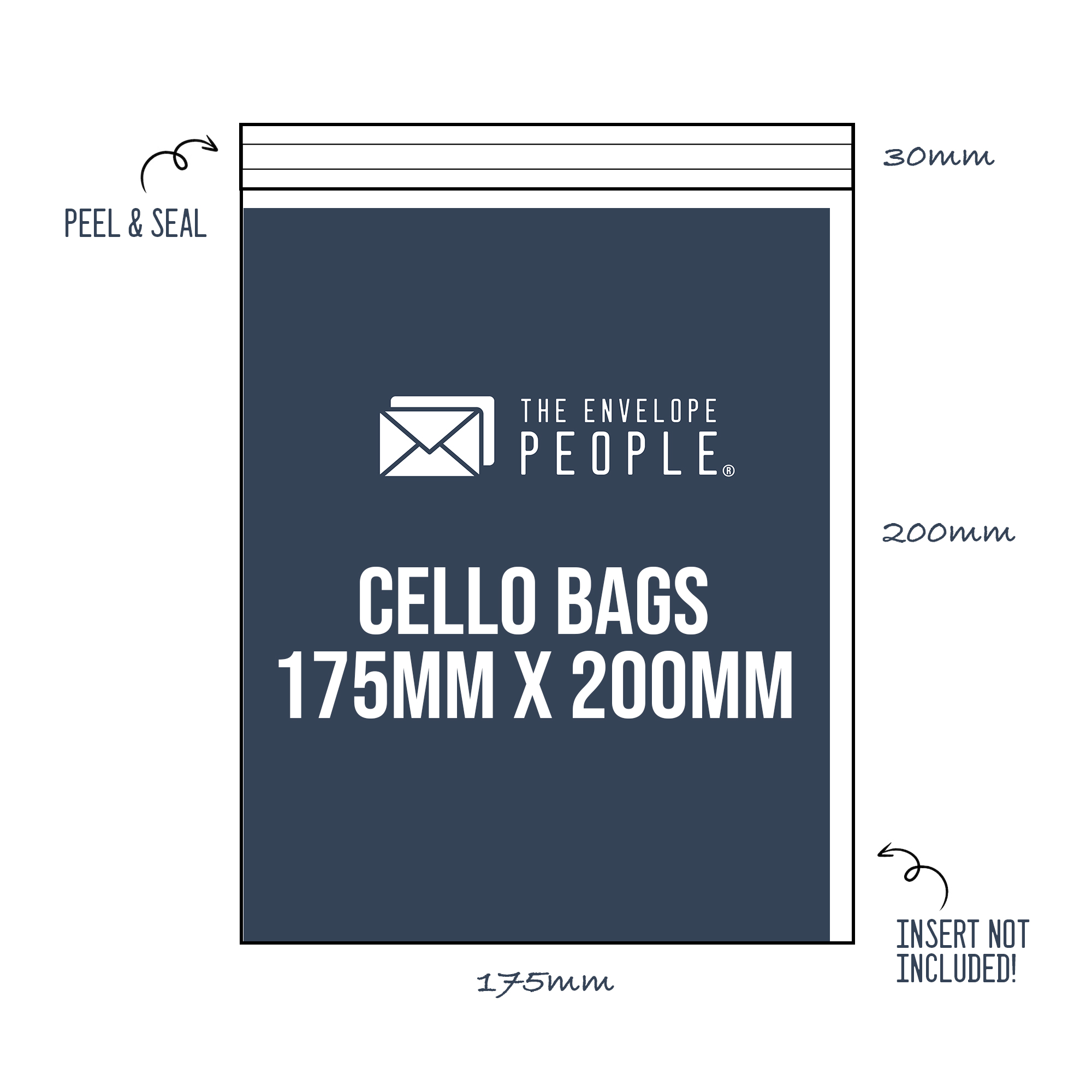 Cello Bag Size: 175mm x 200mm (Peel & Seal) 1 cello-bag-size-175mm-x-200mm-peel-seal