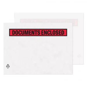 a5 printed peel seal documents enclosed wallet