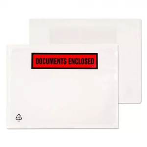 a6 printed peel seal documents enclosed wallet
