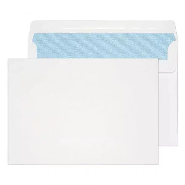 C5 White Self Seal Blue Hatch Wallet Envelopes