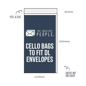 Cello Bags to Fit DL Envelopes (Peel & Seal) 18 Cello Bags to Fit DL Envelopes